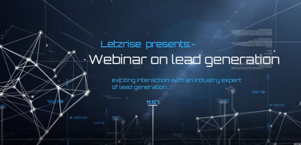 Image show the title of the webinar - lead generation